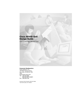 Cisco AVVID Quality-of-Service Design Guide