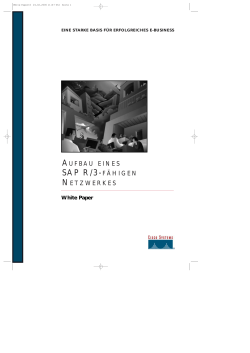 Aufbau eines SAP R/3-f&auml;higen Netzwerks