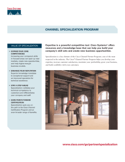Channel Specialization Program