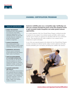 Channel Certification Program