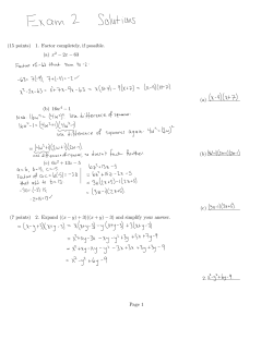 Exam 2 Solutions