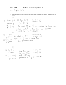Systems of Linear Equations II Worksheet