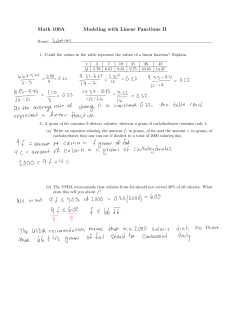 Modeling with Linear Functions II Worksheet