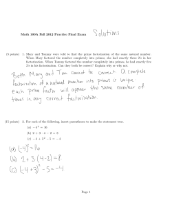 Practice Final Exam Solutions.