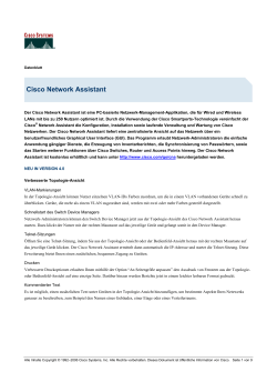 CiscoNetworkAssistantDataSheet Deutsch Final