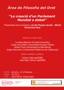 Cartell de les jornades