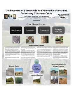 Development of Sustainable and Alternative Substrates for Nursery Container Crops.