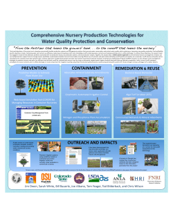Comprehensive Nursery Production Technologies for Water Quality Protection and Conservation