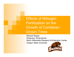 Effects of Nitrogen Fertilization on the Growth of Container-grown Trees