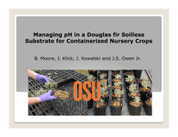 Managing pH in Douglas Fir Bark