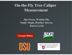 On-the-Fly Tree Caliper Measurement, Jim Owen