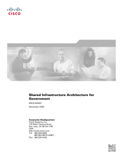 Shared Infrastructure Architecture for Government