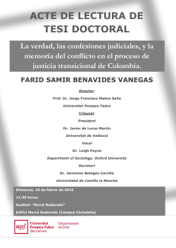 cartell tesi BENAVIDES