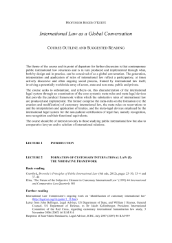 Comparative Law: International Law es a Global Conversation