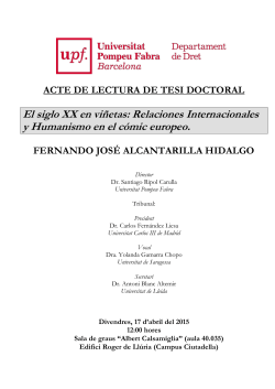 "El siglo XX en vi&ntilde;etas: Relaciones Internacionales y Humanismo en el c&oacute;mic europeo"