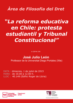 "La reforma educativa en Chile: protesta estudiantil y Tribunal Constitucional"
