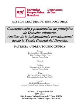 " Concretizaci&oacute;n y ponderaci&oacute;n de principios de Derecho tributario. An&aacute;lisis de la jurisprudencia constitucional desde la Teor&iacute;a General del Derecho"