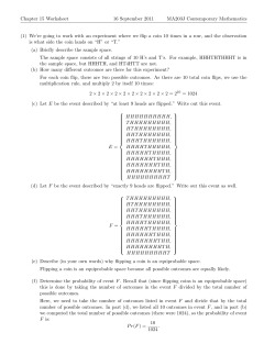 Probability (Chapter 15) Worksheet Solutions