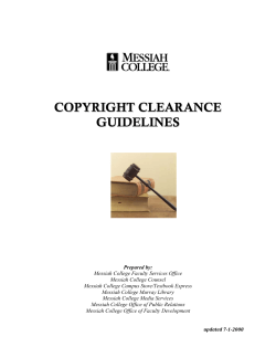 Copyright Clearance Guidelines