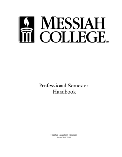 Professional Semester Handbook