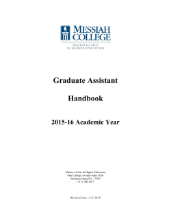 Graduate Assistant Handbook