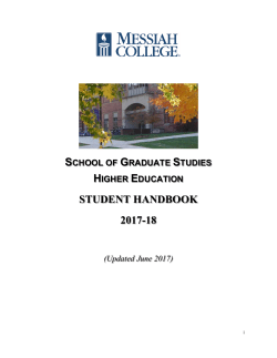 Higher Education student handbook