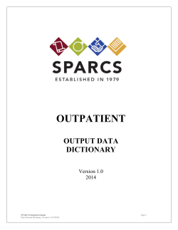 Outpatient Output Data Dictionary