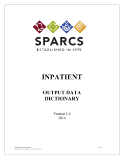 Inpatient Output Data Dictionary