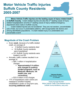 Motor Vehicle Traffic Injuries, Suffolk, 2005-2007