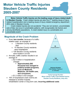 Motor Vehicle Traffic Injuries, Steuben, 2005-2007
