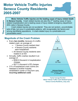 Motor Vehicle Traffic Injuries, Seneca, 2005-2007