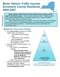 Motor Vehicle Traffic Injuries, Schoharie, 2005-2007