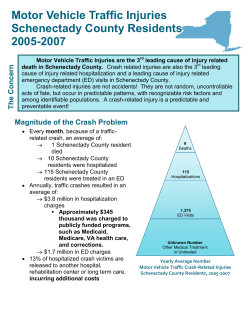Motor Vehicle Traffic Injuries, Schenectady, 2005-2007