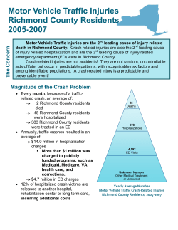 Motor Vehicle Traffic Injuries, Richmond, 2005-2007
