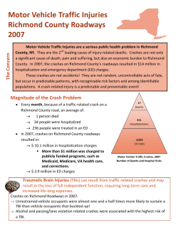 Motor Vehicle Traffic Injuries, Richmond Roadways, 2007