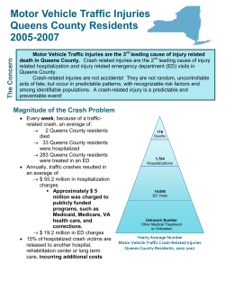 Motor Vehicle Traffic Injuries, Queens, 2005-2007
