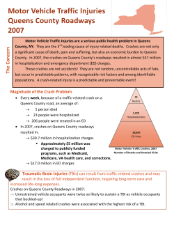 Motor Vehicle Traffic Injuries, Queens Roadways, 2007