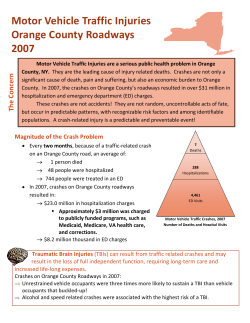 Motor Vehicle Traffic Injuries, Orange Roadways, 2007