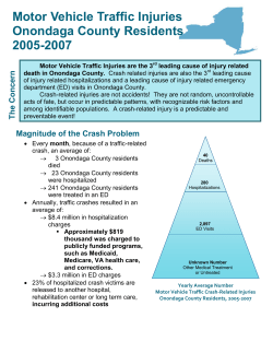 Motor Vehicle Traffic Injuries, Onondaga, 2005-2007