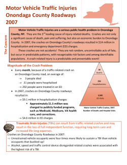 Motor Vehicle Traffic Injuries, Onondaga Roadways, 2007