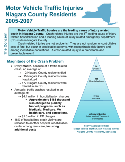 Motor Vehicle Traffic Injuries, Niagara, 2005-2007