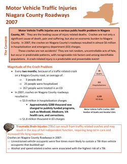 Motor Vehicle Traffic Injuries, Niagara Roadways, 2007