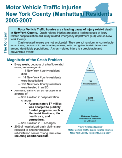 Motor Vehicle Traffic Injuries, New York, 2005-2007