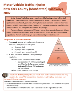 Motor Vehicle Traffic Injuries, New York Roadways, 2007