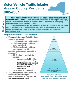 Motor Vehicle Traffic Injuries, Nassau, 2005-2007