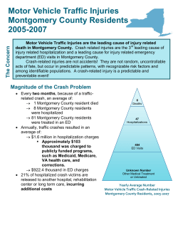 Motor Vehicle Traffic Injuries, Montgomery, 2005-2007