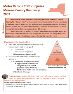Motor Vehicle Traffic Injuries, Monroe Roadways, 2007