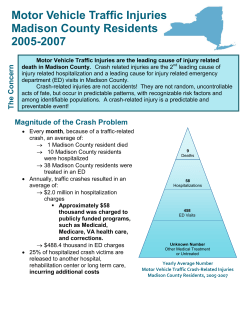 Motor Vehicle Traffic Injuries, Madison, 2005-2007