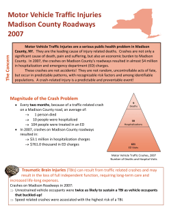 Motor Vehicle Traffic Injuries, Madison Roadways, 2007