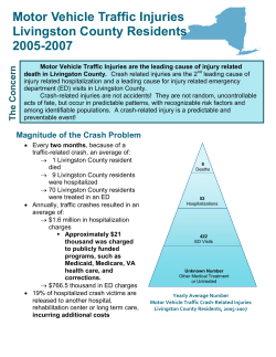 Motor Vehicle Traffic Injuries, Livingston, 2005-2007